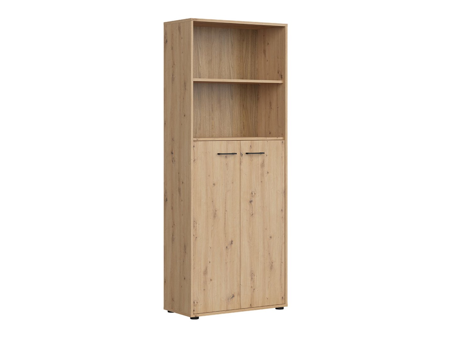 SPACE OFFICE zems divdurvju grāmatu plaukts, 80 cm, ozolkoka krāsā — изображение 5