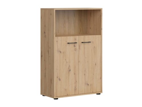 SPACE OFFICE zems divdurvju grāmatu plaukts, 80 cm, ozolkoka krāsā