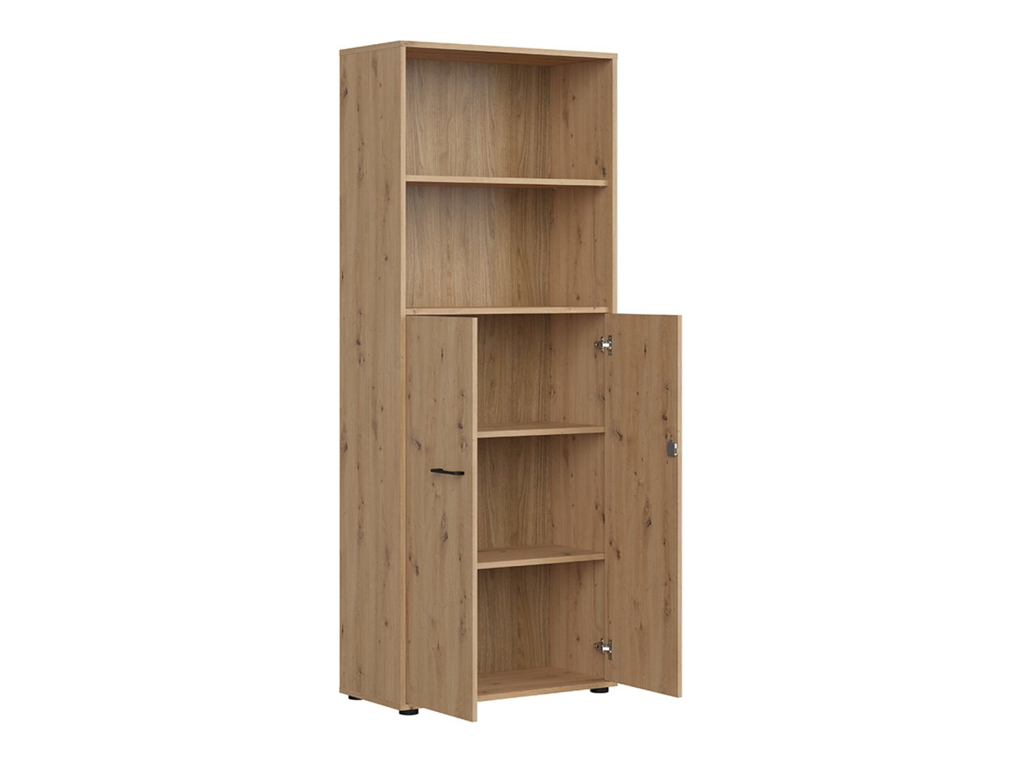 SPACE OFFICE 80 cm divdurvju grāmatu plaukts, ozolkoka imitācija