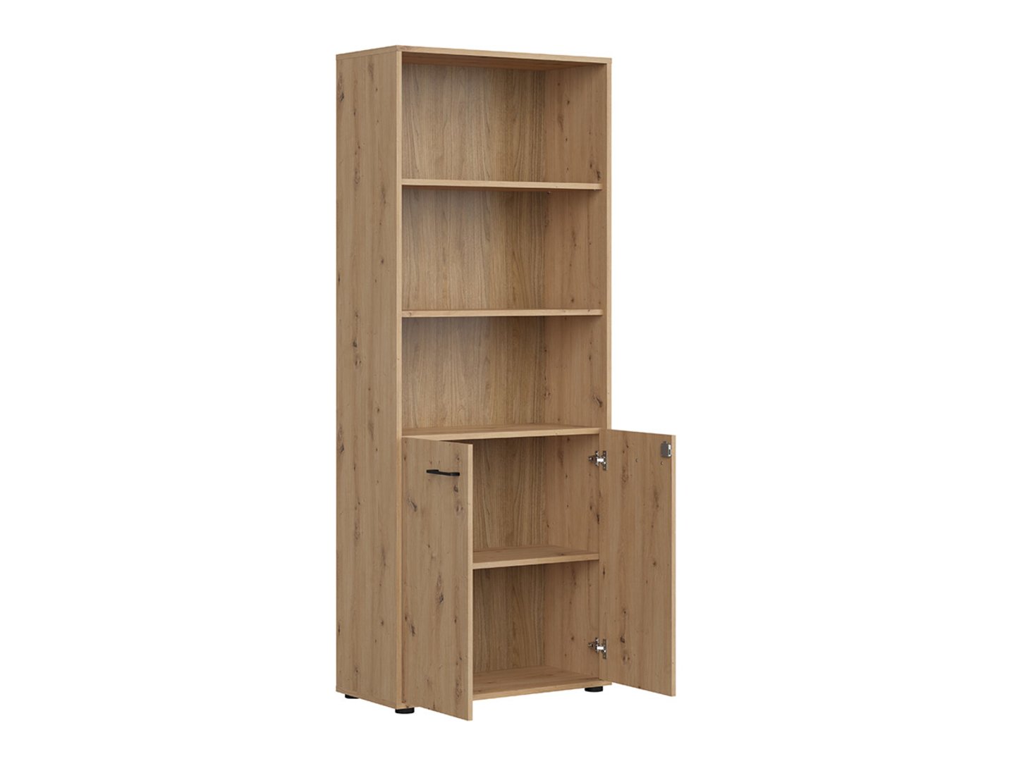 SPACE OFFICE 80 cm divdurvju grāmatu plaukts, ozolkoka imitācija