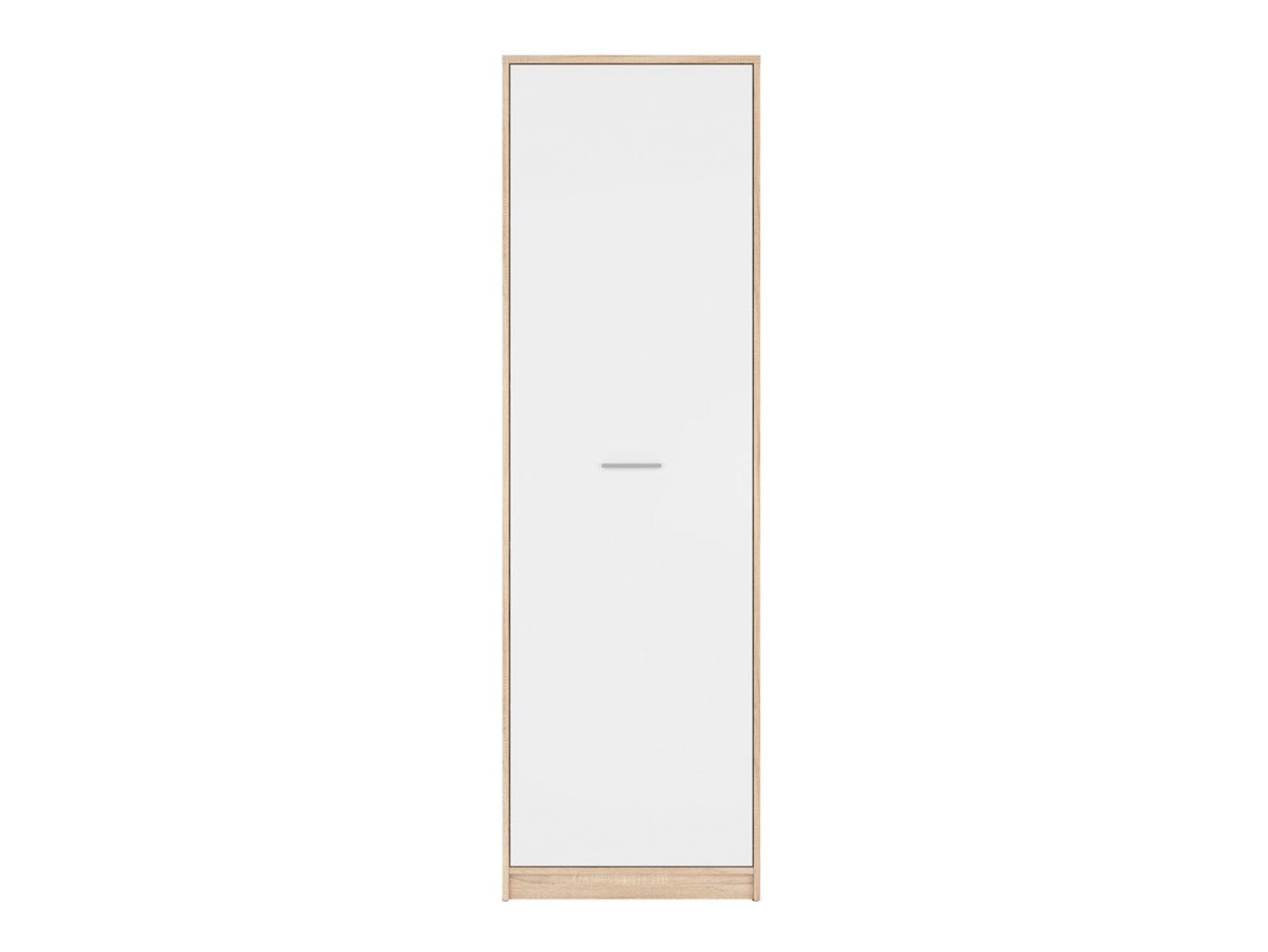 NEPO PLUS grāmatu plaukts ar vienviru durvīm, 60 cm, Sonoma ozols/balts — 2 attēls