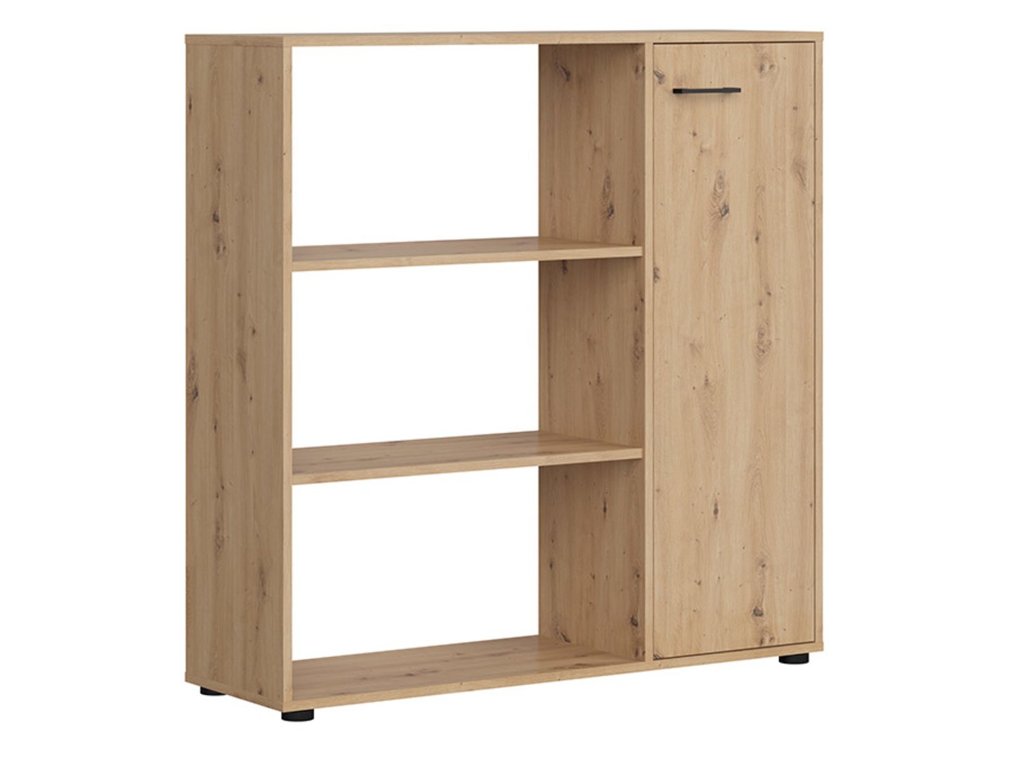 SPACE OFFICE zems grāmatu plaukts, vienas durvis, 120 cm, ozolkoka krāsā