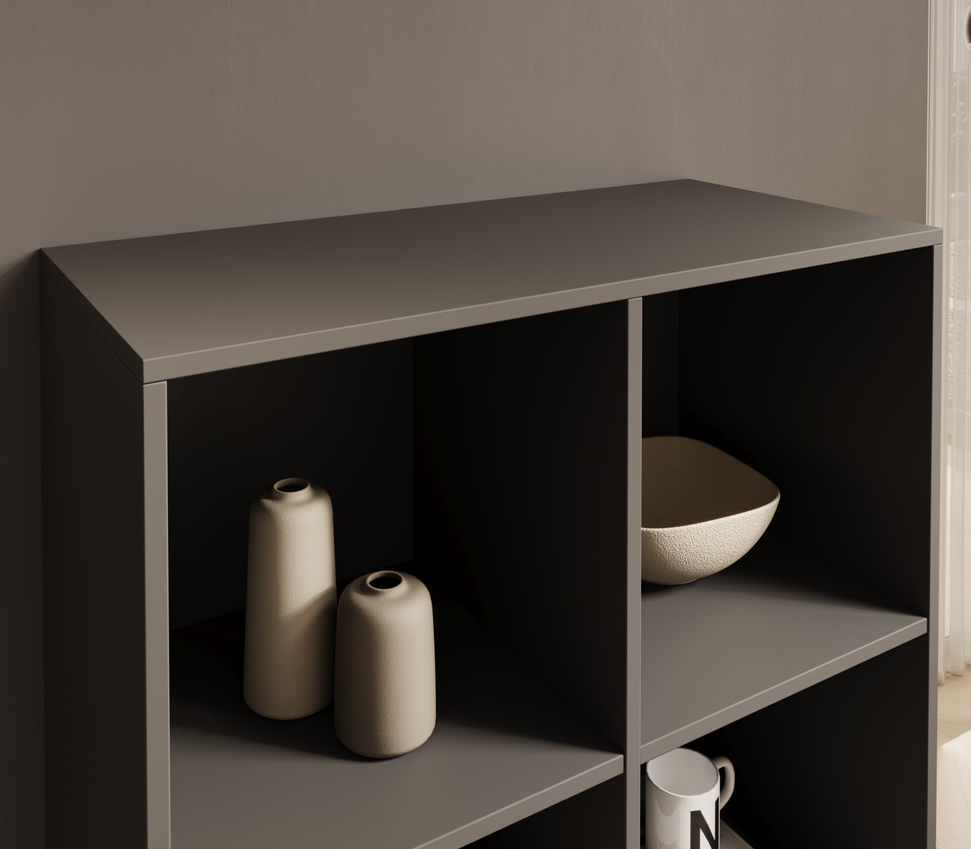 Plaukts "Lenti 2x3", pelēks, ADRK — изображение 3