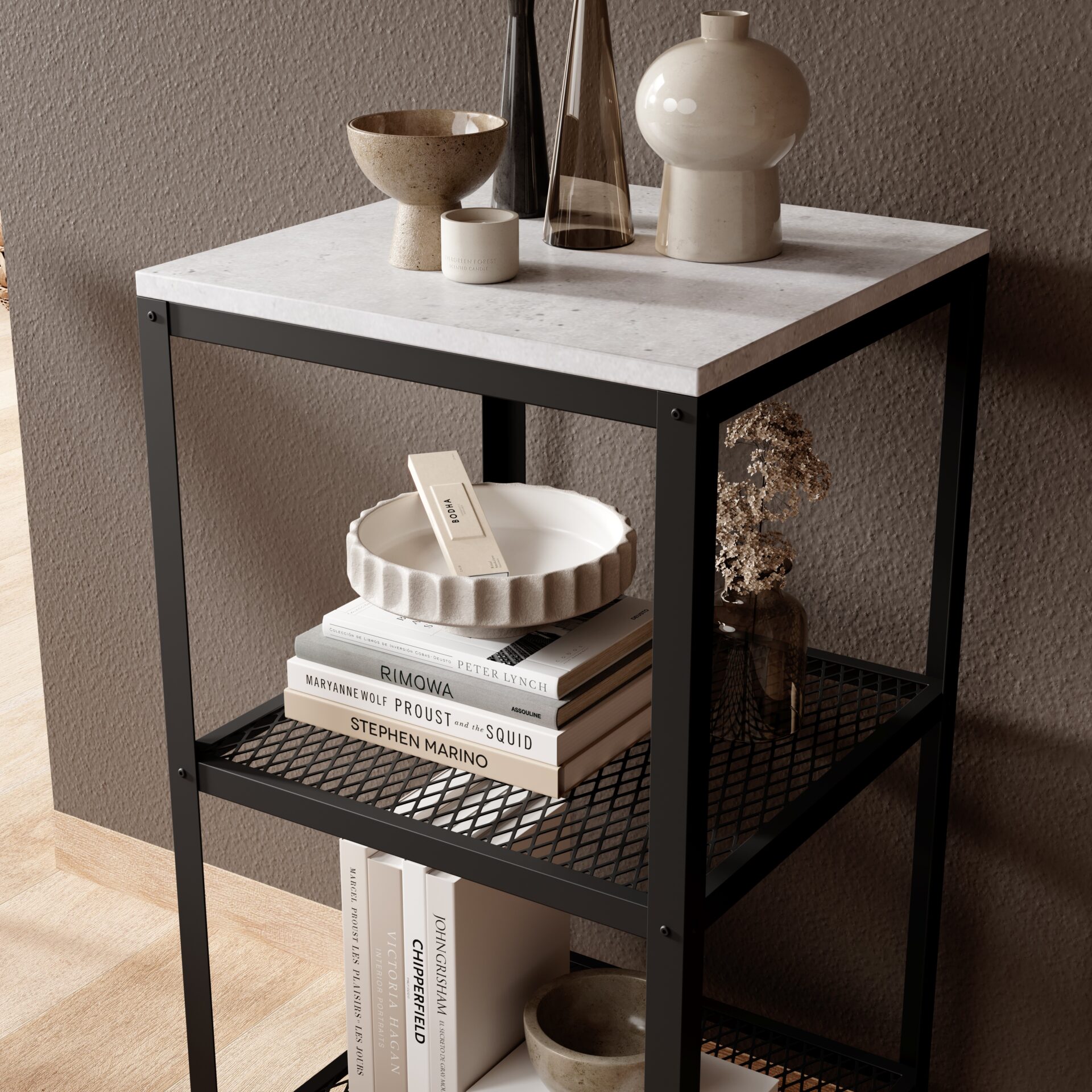 Rolin melns/betona ADRK plaukts — изображение 3