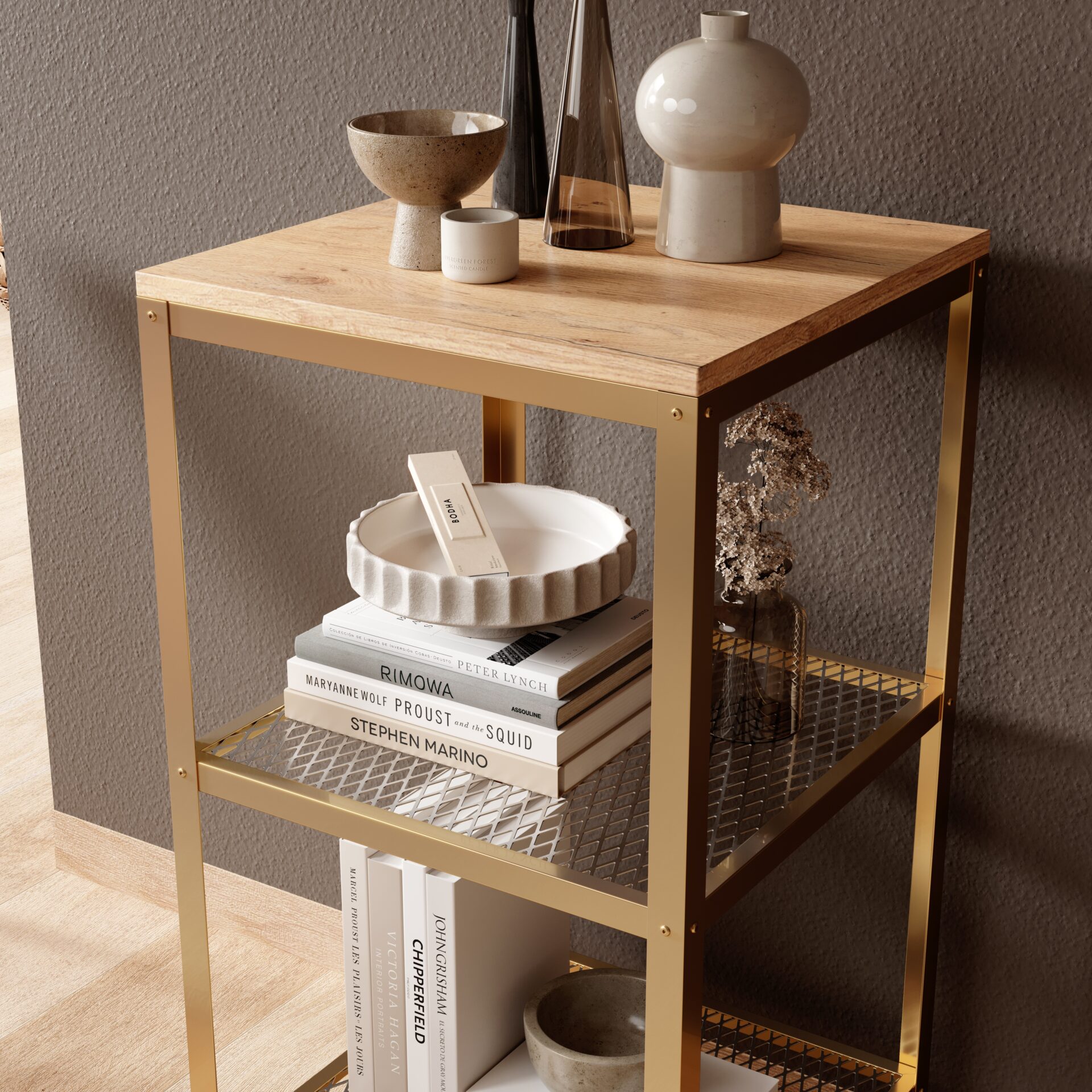 Rolin Gold/Oak Lancelot ADRK grāmatu plaukts — изображение 3