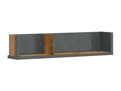 WESTON vaļējs piekarināms plaukts, 120 cm, antīks stils, tumša priede/matracis