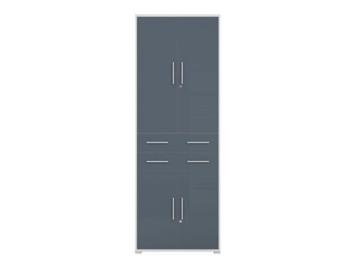 OFFICE LUX 80 cm augsts slēgts plaukts, gaiši pelēks