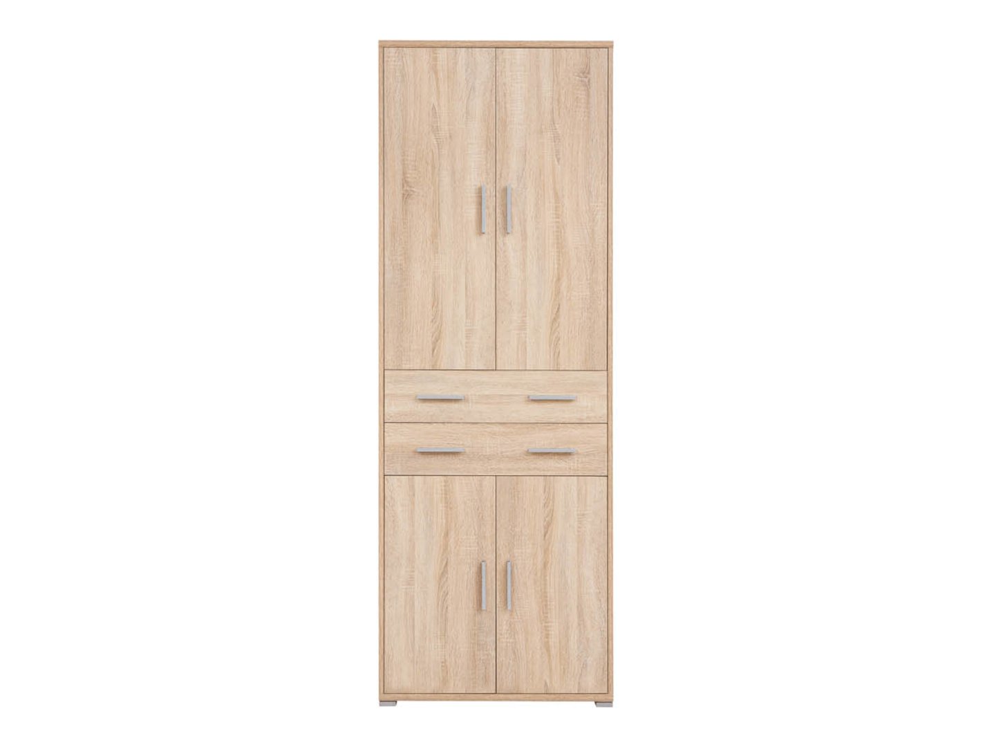 BRW OFFICE grāmatu skapis ar durvīm un atvilktnēm, 79 cm, Sonoma ozols — 2 attēls