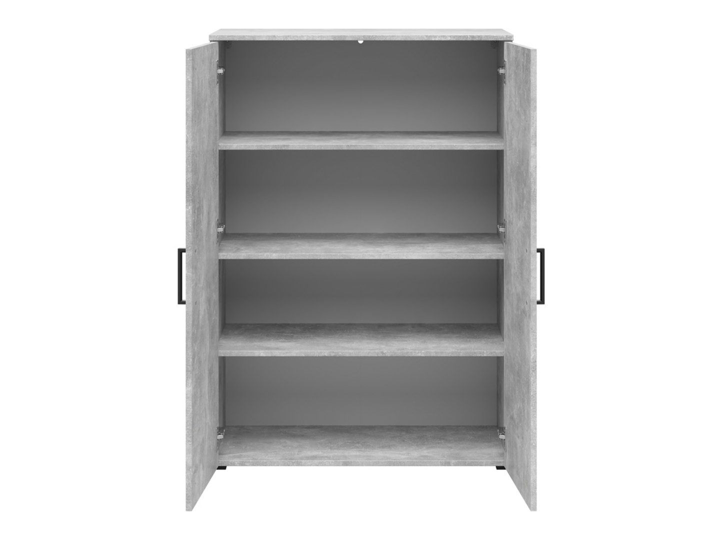 Slēgts divdurvju MultiDo grāmatu plaukts, 80 cm, gaiša krāsa, atelier — 4 attēls