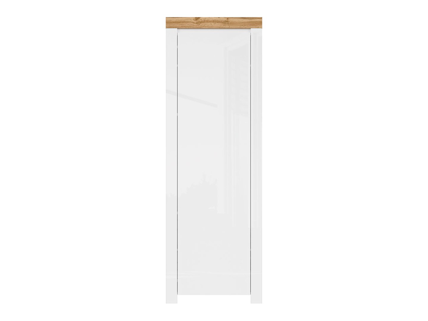 HOLTEN slēgts grāmatu plaukts ar vienviru durvīm 68.5 cm baltā krāsā/Wotan ozolkoka krāsā — 2 attēls