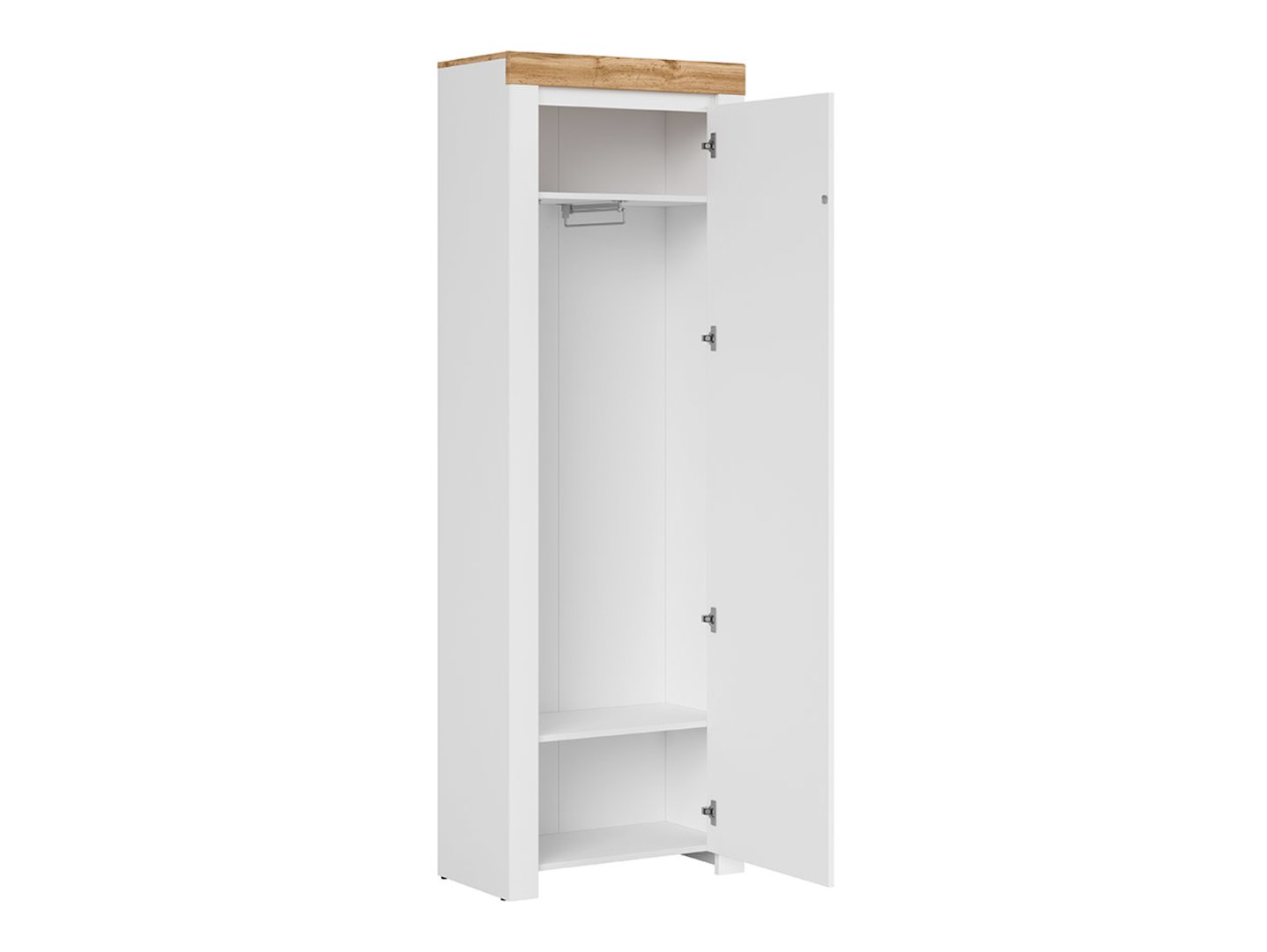 HOLTEN slēgts grāmatu plaukts ar vienviru durvīm 68.5 cm baltā krāsā/Wotan ozolkoka krāsā — 4 attēls
