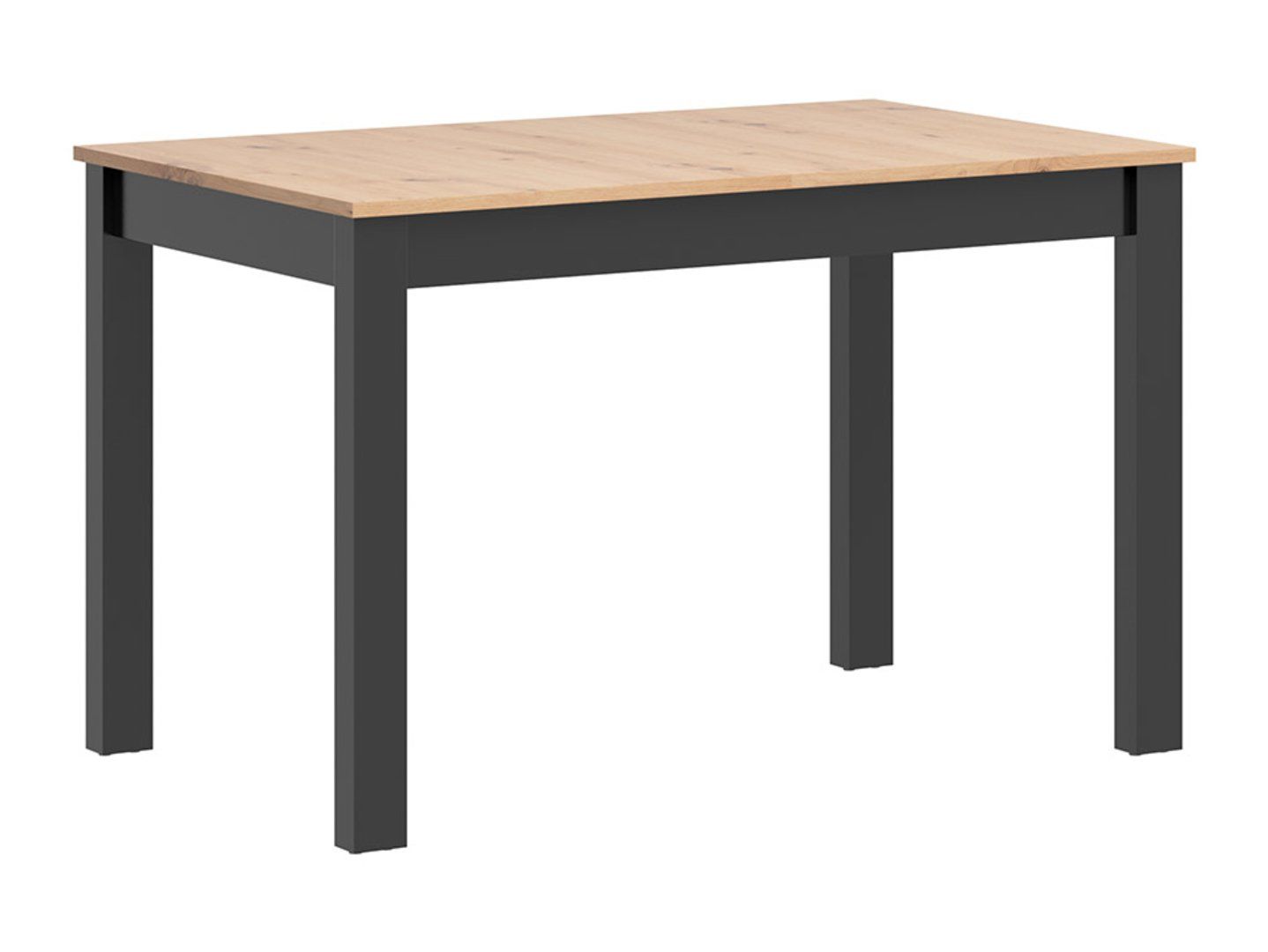 RAMEN PLUS MINI izvelkams galds, 100–140 cm, mākslīgais ozols/melns