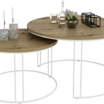 ETTA 2-in-1 kafijas galdiņš, balts/māksliniecisks, ADRK