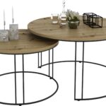 ETTA 2-in-1 kafijas galdiņš, melns/amatniecisks, ADRK