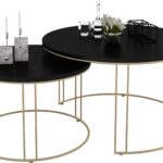 ETTA 2-in-1 kafijas galdiņš, zelta/melns, ADRK