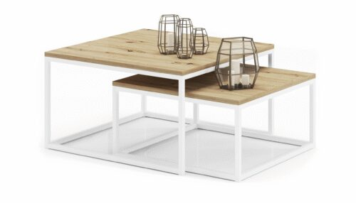 KAMA 2-in-1 kafijas galdiņš, balts/māksliniecisks, ADRK
