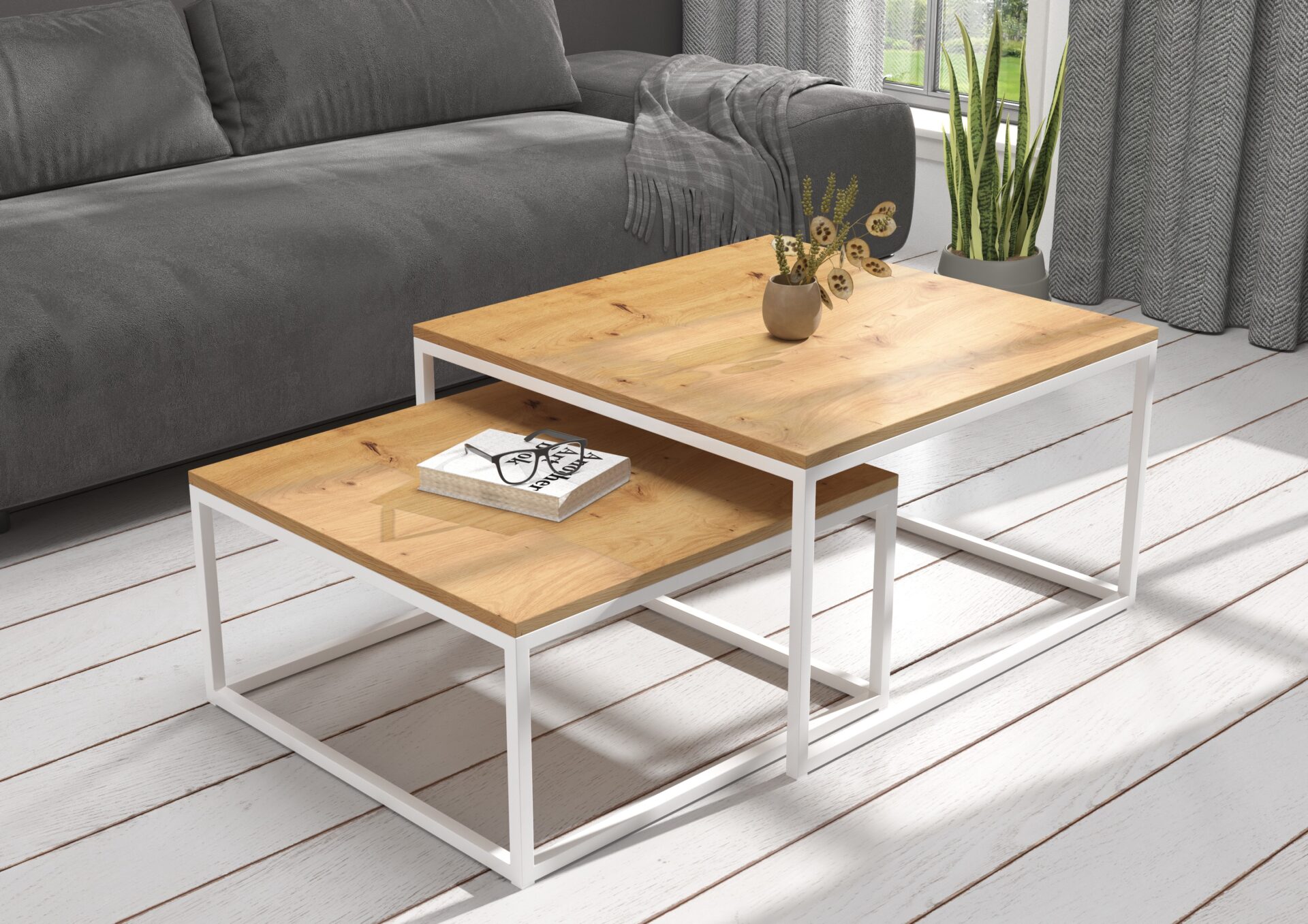 KAMA 2-in-1 kafijas galdiņš, balts/māksliniecisks, ADRK — изображение 2