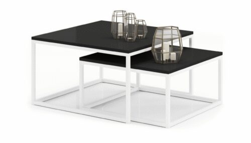 KAMA 2-in-1 kafijas galdiņš, balts/melns, ADRK