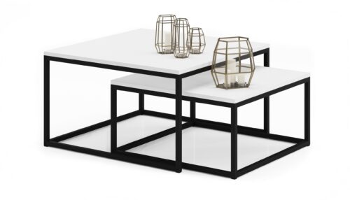 KAMA 2-in-1 kafijas galdiņš, melns/balts, ADRK