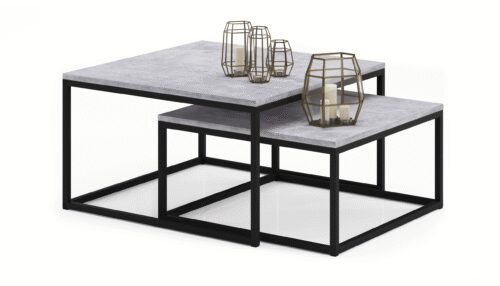 KAMA 2-in-1 kafijas galdiņš, melns/betons, ADRK