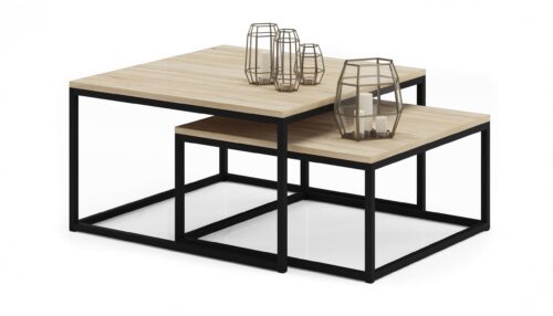 KAMA 2-in-1 kafijas galdiņš, melns/Sonoma, ADRK