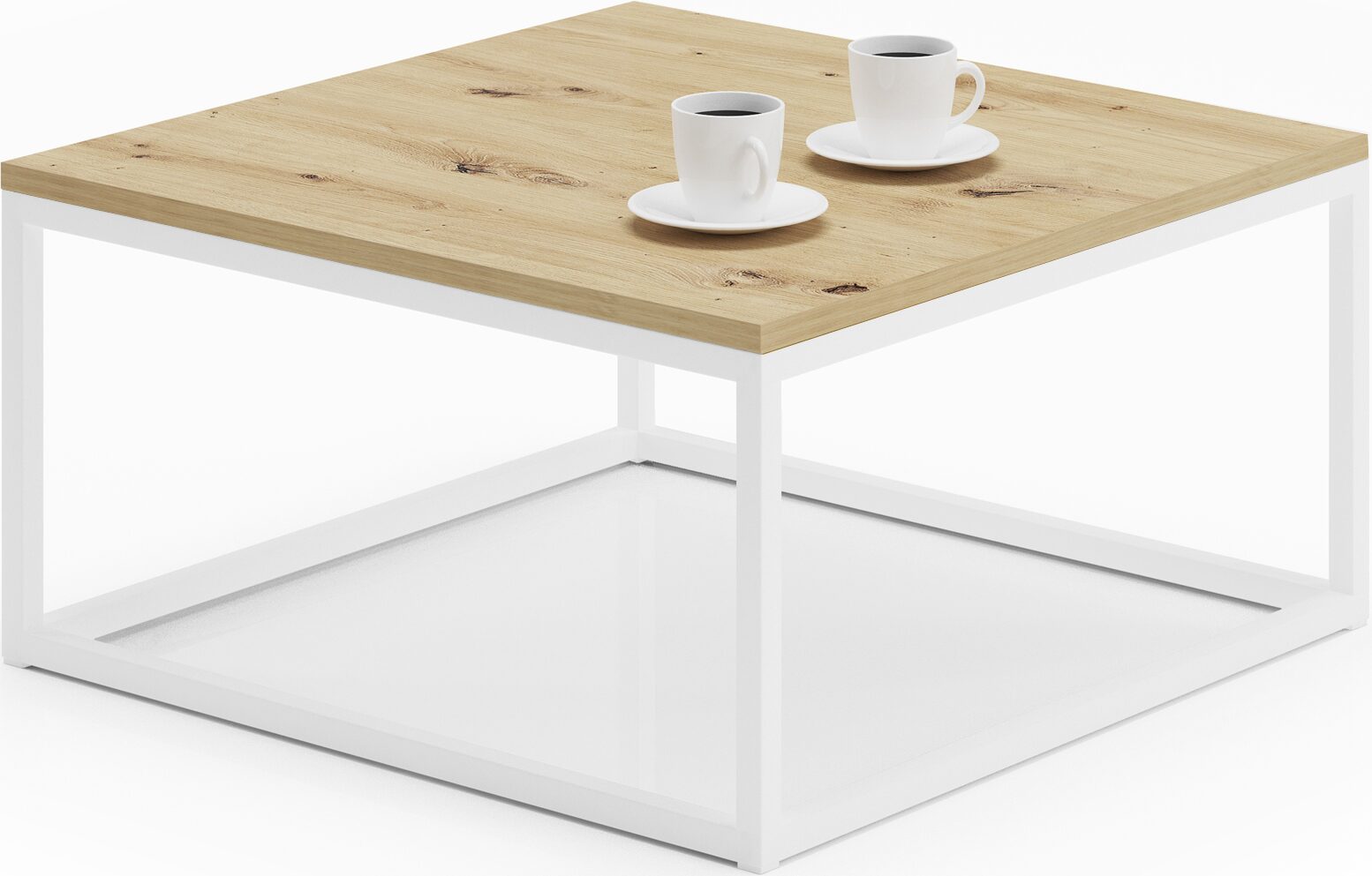 BELTEN Kafijas galdiņš 65x65 Balts/Artisan ADRK
