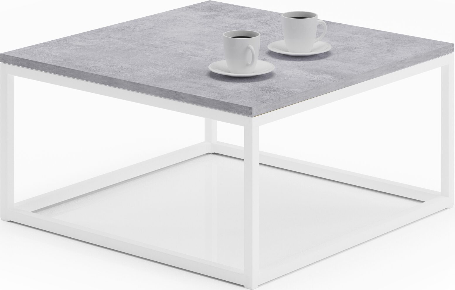 BELTEN kafijas galdiņš 65x65 balts/betons ADRK