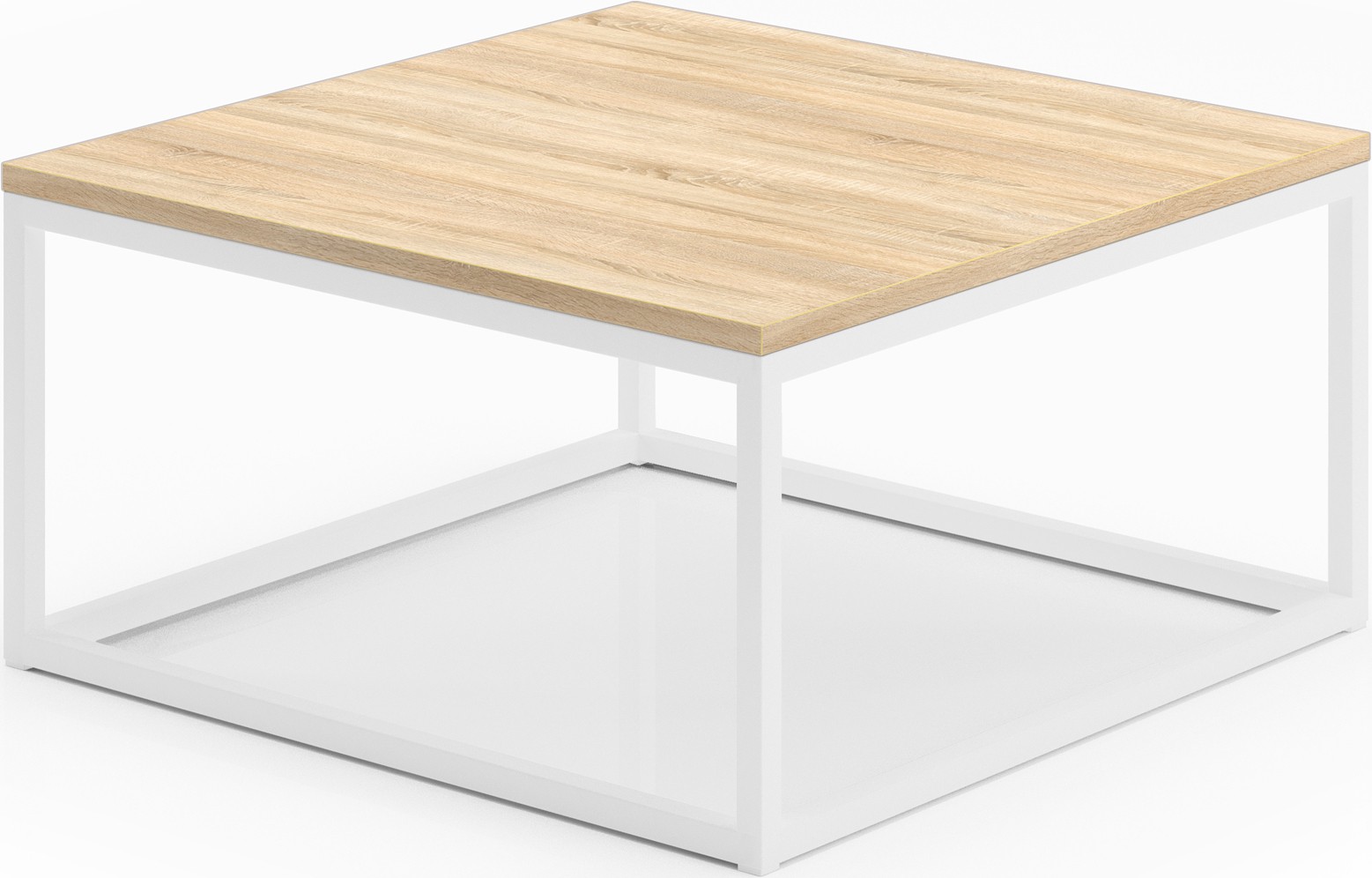 Kafijas galdiņš BELTEN 65x65 balts/Sonoma ADRK