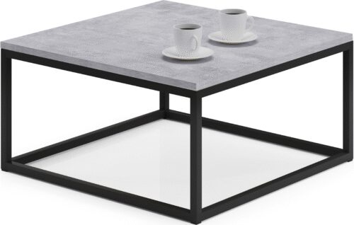 BELTEN kafijas galdiņš 65×65 melns/betons ADRK