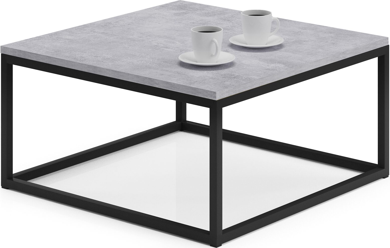 BELTEN kafijas galdiņš 65x65 melns/betons ADRK