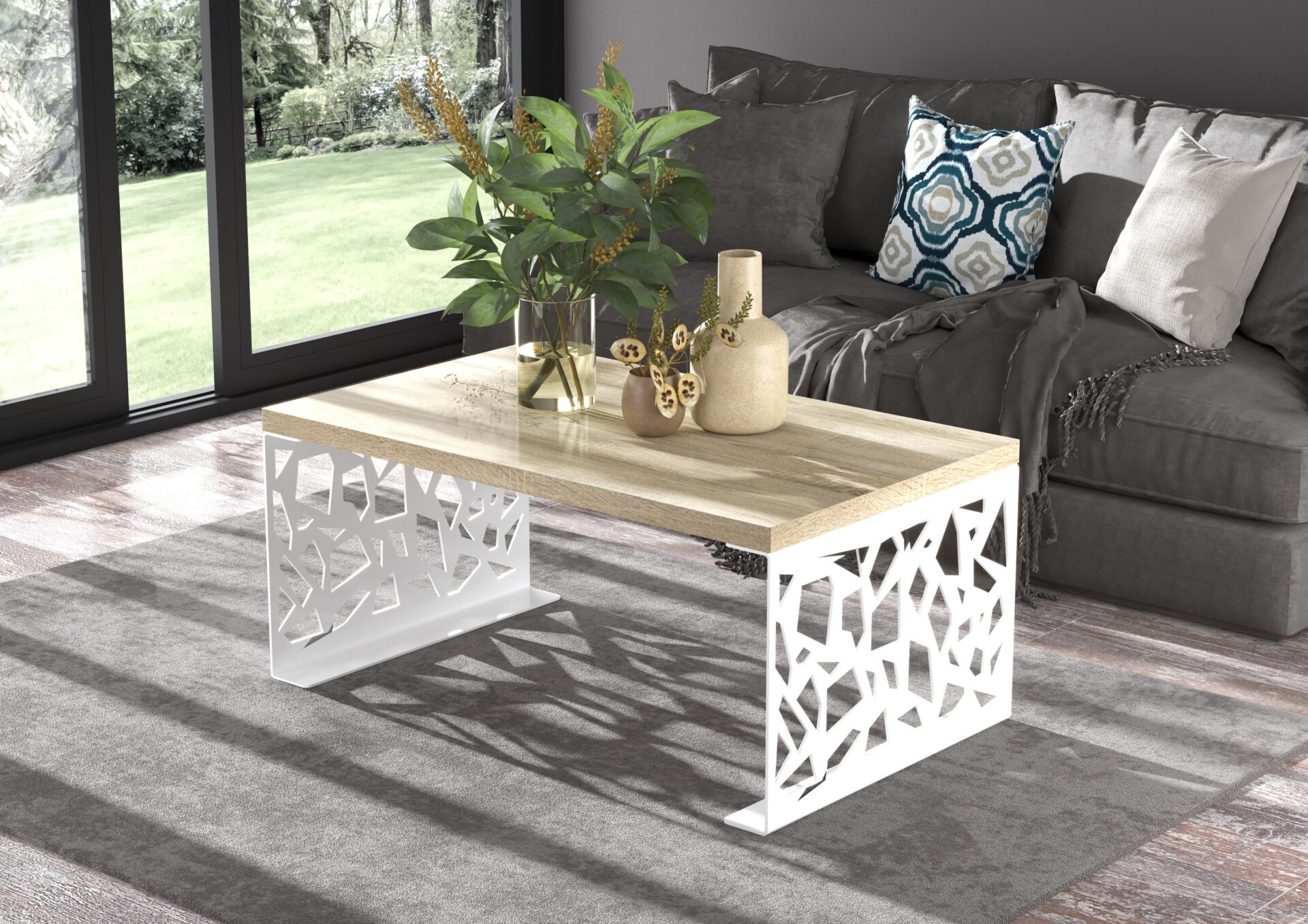 SEMARA kafijas galdiņš 100x60 balts/Sonoma ADRK — изображение 2