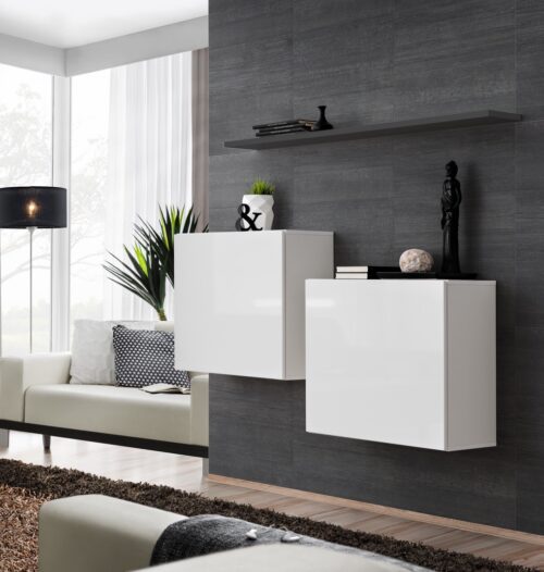 Kumode SWITCH I balts/grafīts ASM