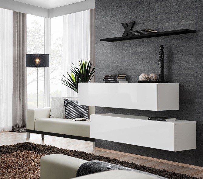 Kumode SWITCH II balta/balta/melna ASM
