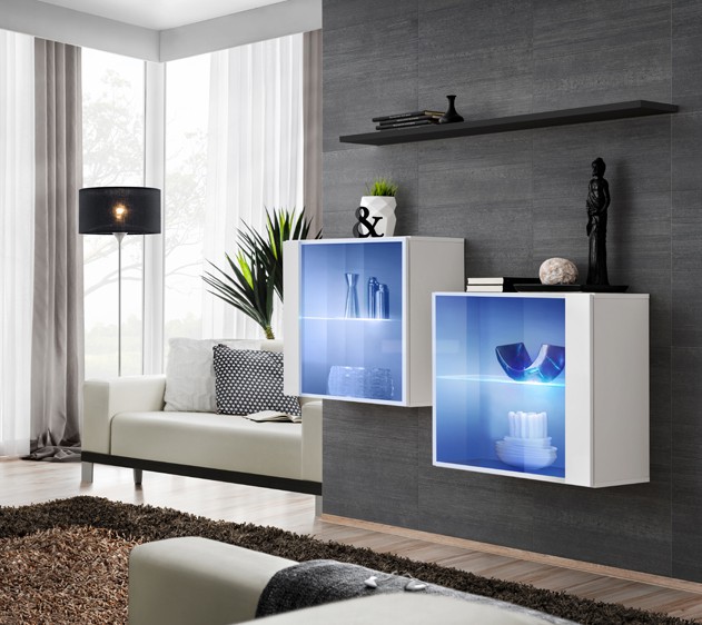 Kumode SWITCH III baltā/melnā krāsā ASM
