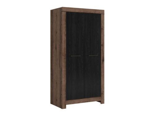BALIN divdurvju skapis 98 cm klostera ozols/melns ozols