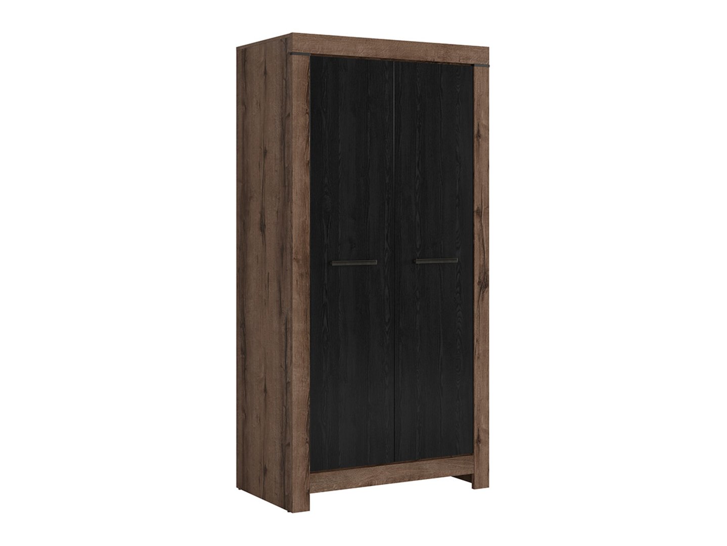 BALIN divdurvju skapis 98 cm klostera ozols/melns ozols