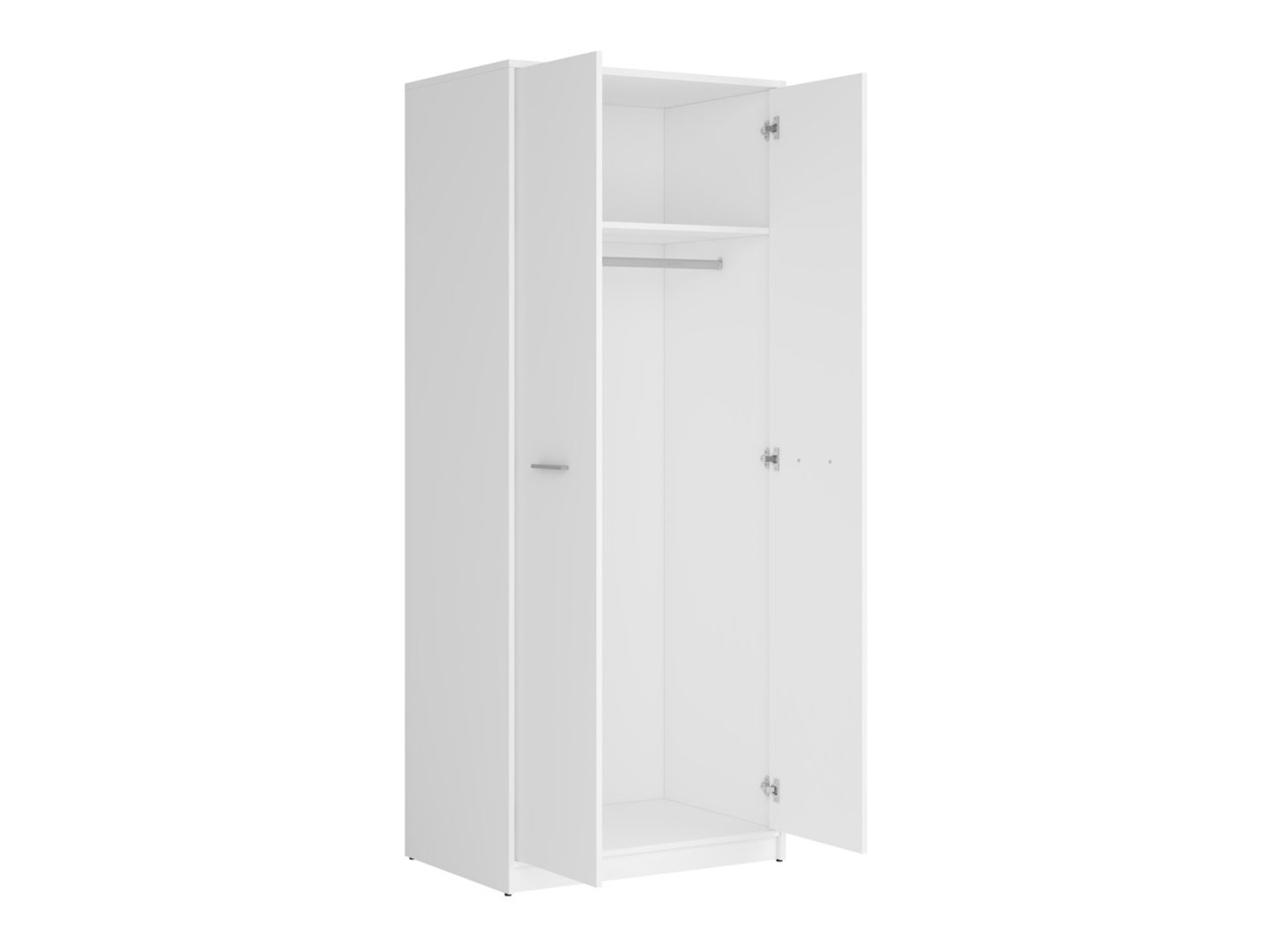 NEPO PLUS divu durvju skapis, 80 cm, balts — изображение 3