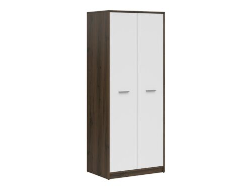 NEPO PLUS divdurvju skapis, 80 см, cēls ozols/balts