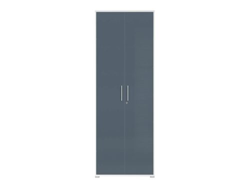 OFFICE LUX 80 cm divu durvju skapis, gaiši pelēks