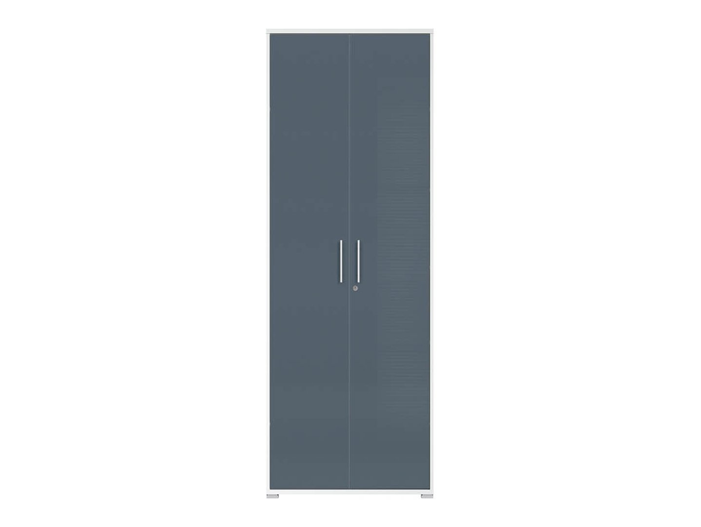 OFFICE LUX 80 cm divu durvju skapis, gaiši pelēks