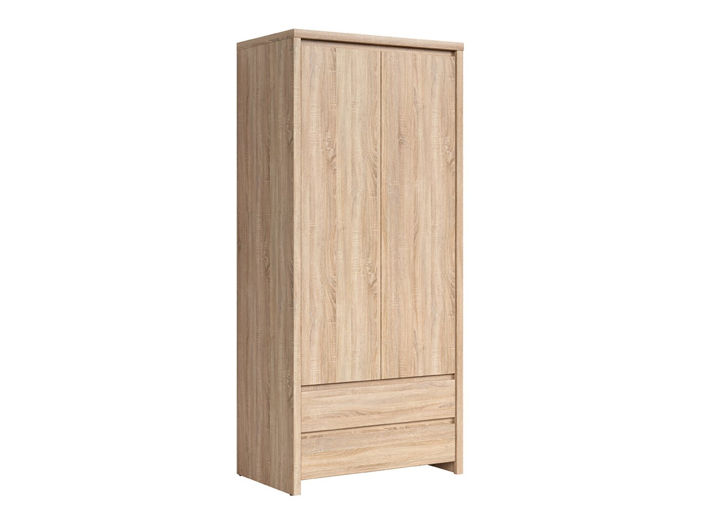 Divdurvju skapis ar divām atvilktnēm KASPIAN 90 cm Sonoma ozols/Sonoma ozols — изображение 5