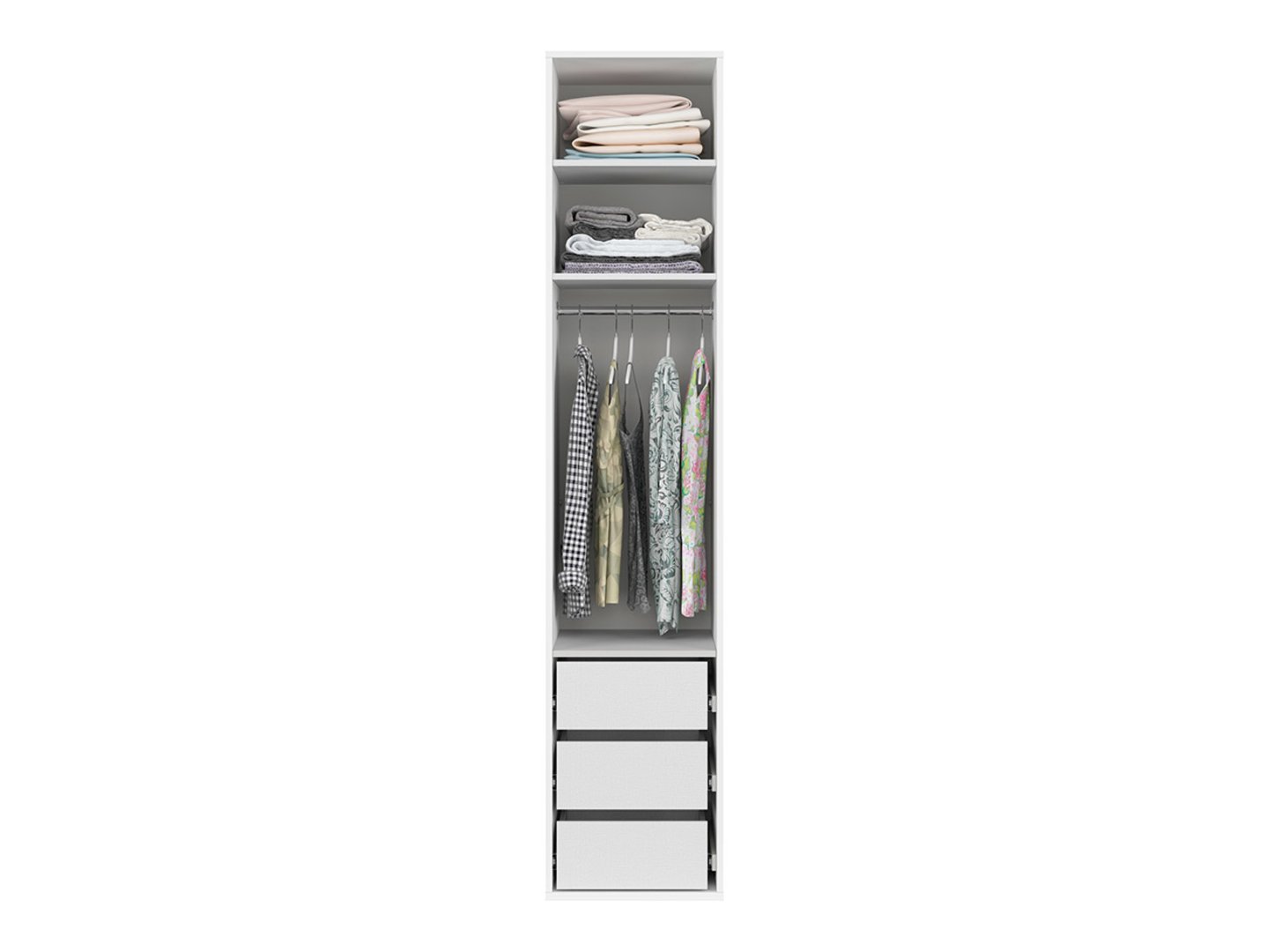 FLEX vienviru skapis, 50 cm, balts — изображение 2