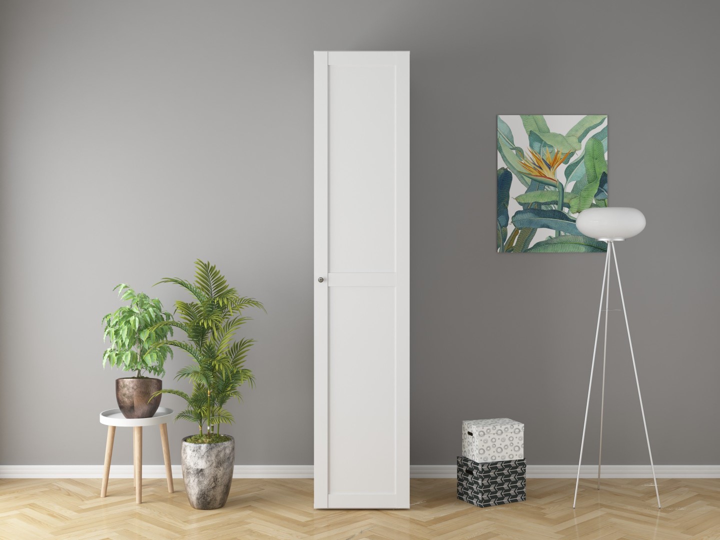 FLEX vienviru skapis, 50 cm, balts — изображение 3
