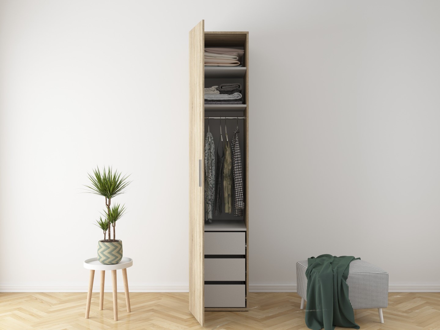 FLEX viendurvju skapis 50 cm, Sonoma ozols — изображение 4