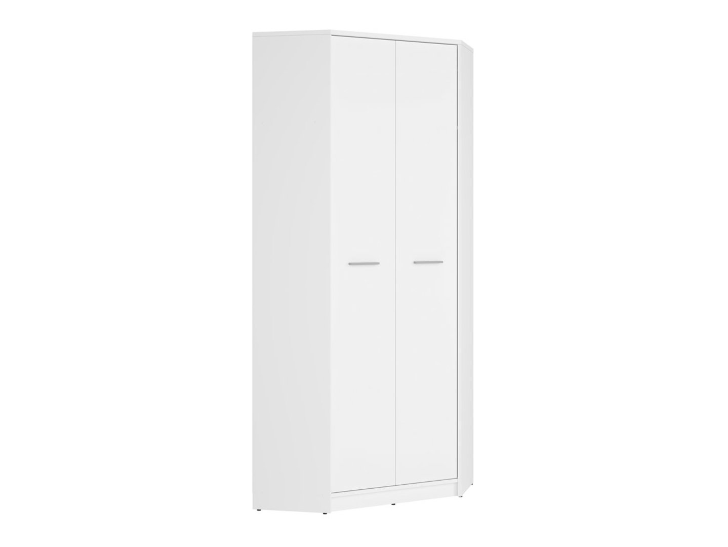 NEPO PLUS divu durvju stūra skapis 79.5x79.5 cm baltā krāsā