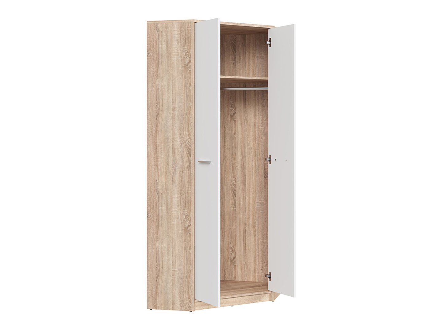 NEPO PLUS divu durvju stūra skapis 79,5x79,5 cm, Sonoma ozola krāsā — 3 attēls