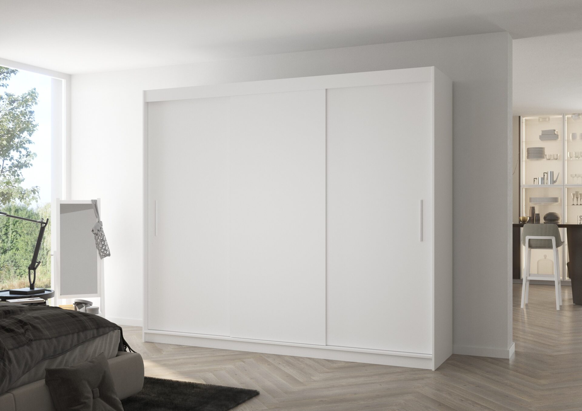 Bīdāmais skapis ANTOS 250 White ADRK — 2 attēls