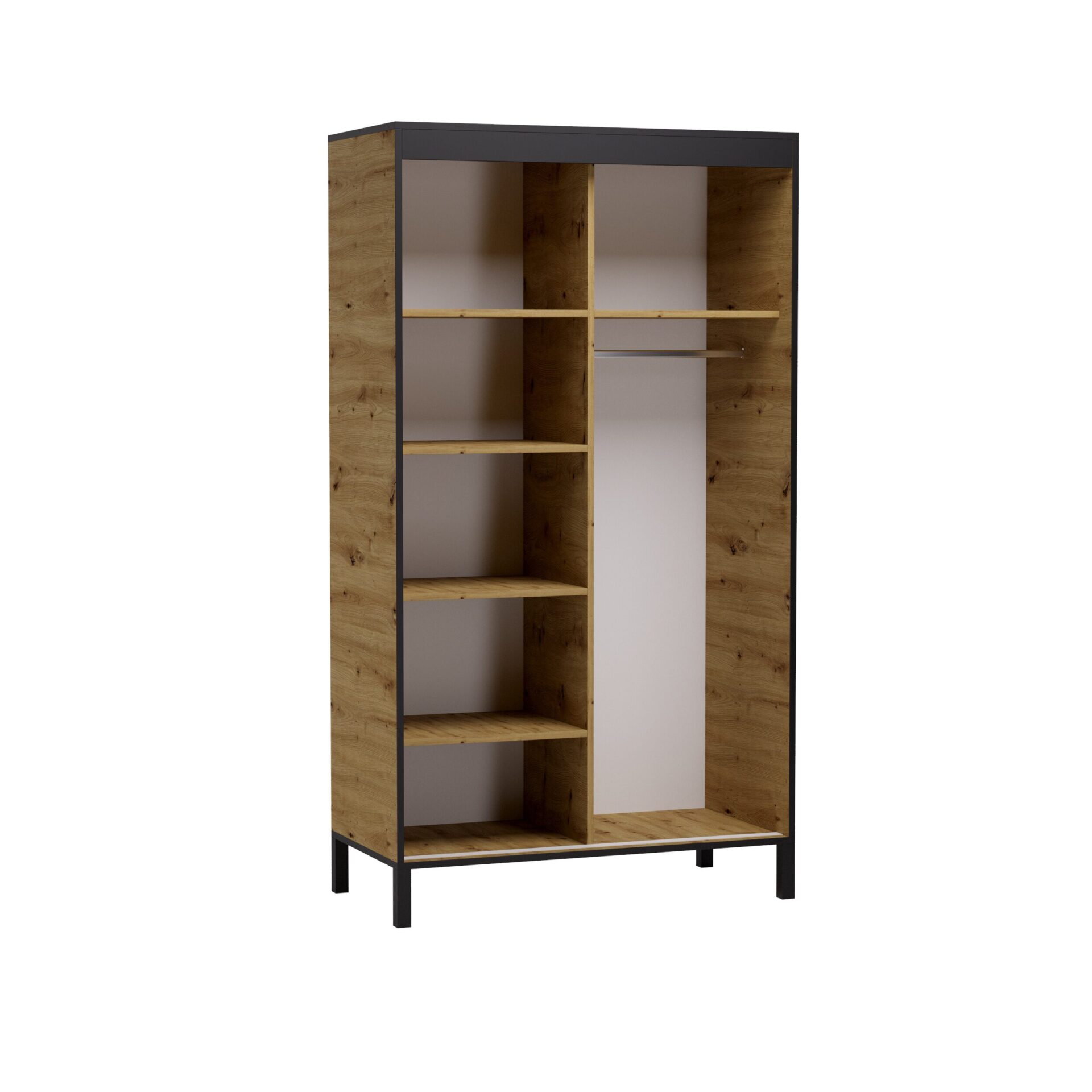 BELL 120 Artisan/Melns ADRK bīdāmais skapis — 4 attēls