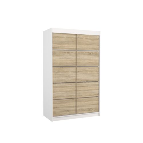Bīdāmais skapis BENISSO 120 White/Sonoma ADRK