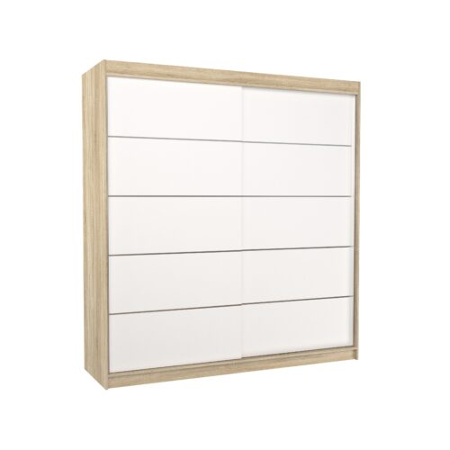 ESTEVA 200 Bīdāmais skapis Sonoma/White ADRK